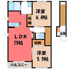 古河駅 徒歩41分 2階の物件間取画像